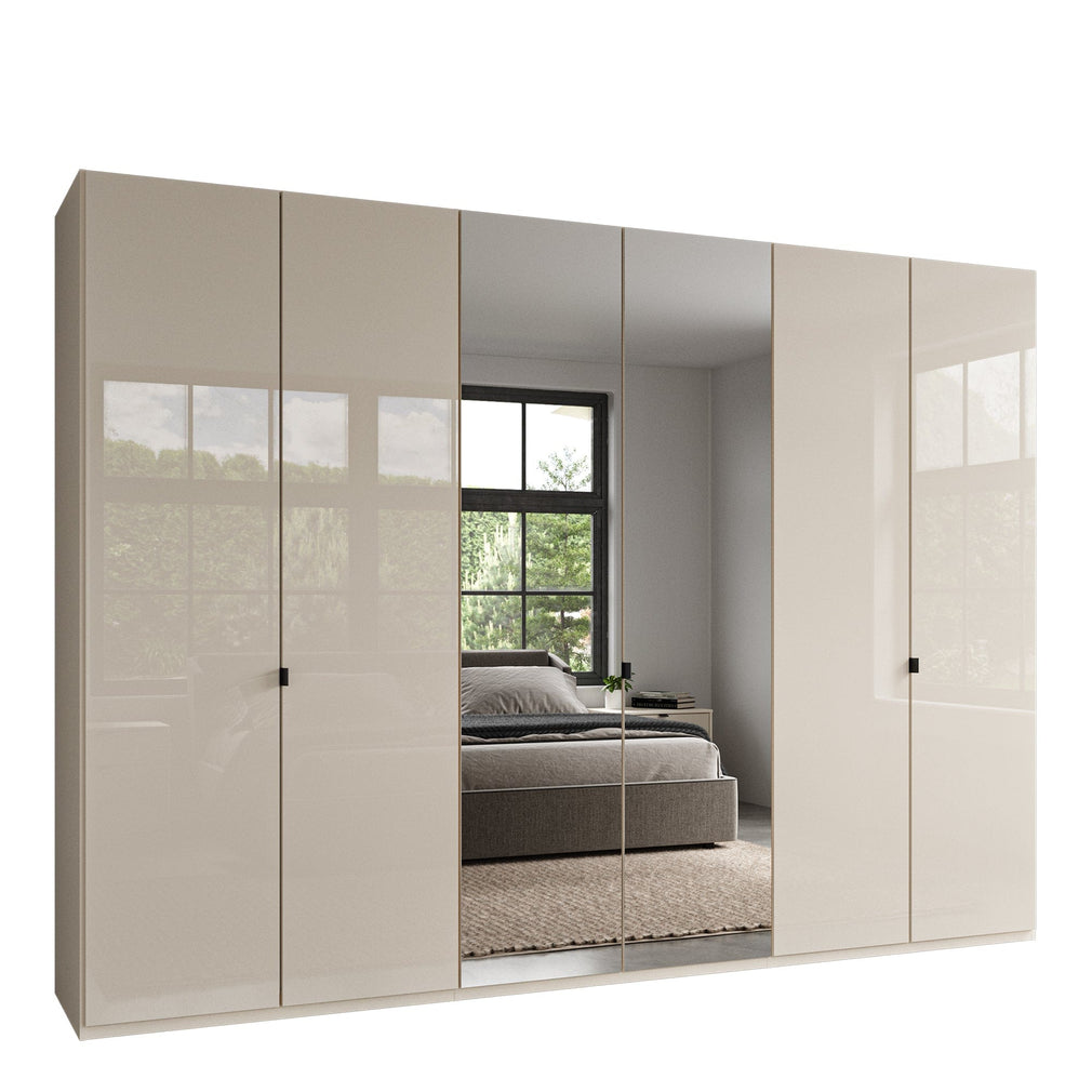 Florida - Wardrobe 300cm 6 Door 2 Mirror