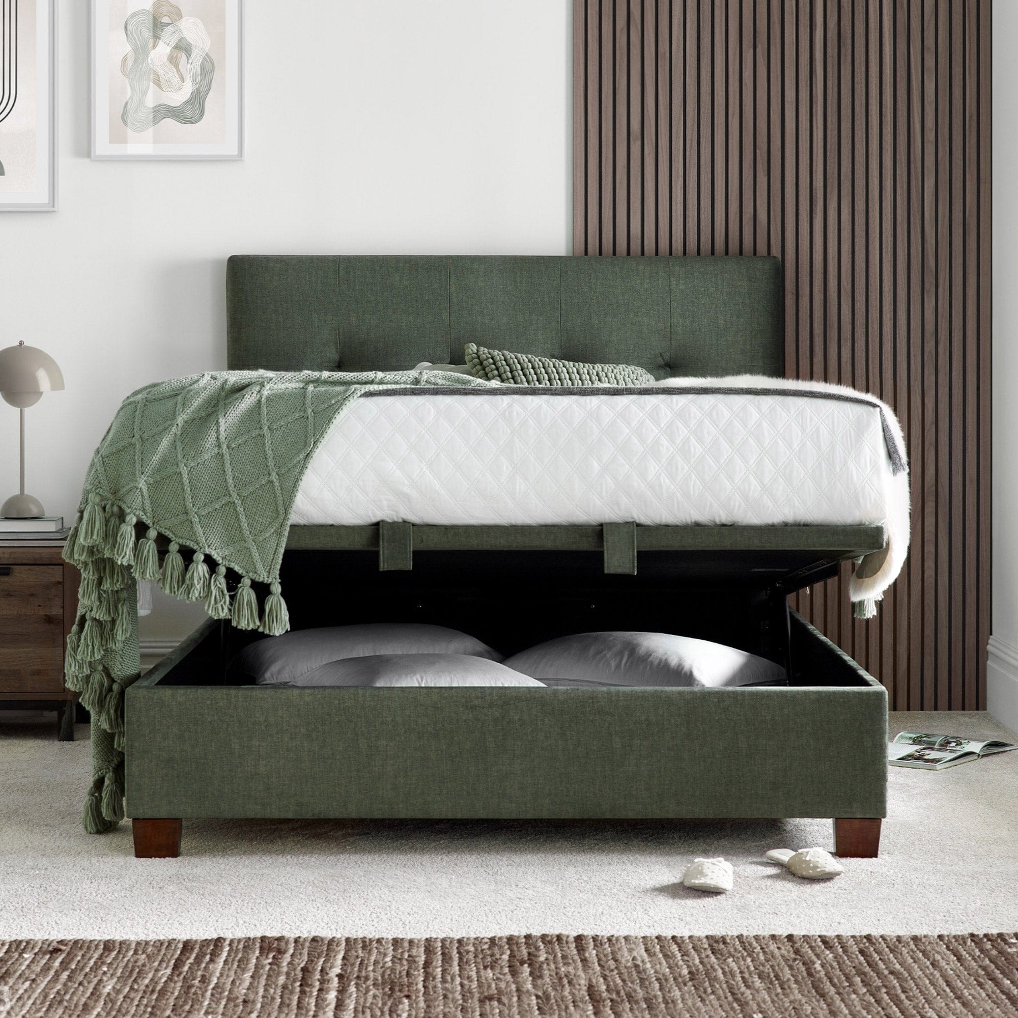 Nicola - Ottoman Bed Frame, Fabric