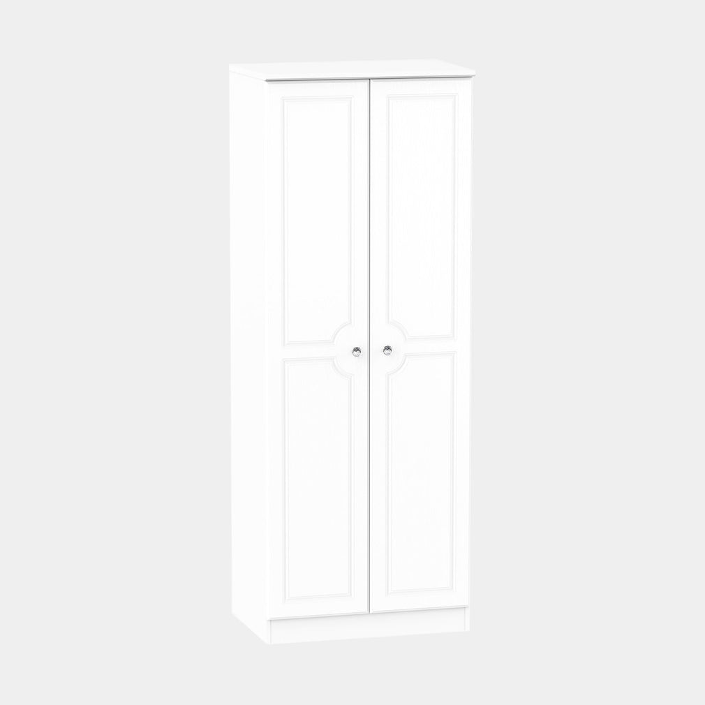 Penshurst - Tall Plain 2 Door Robe In White