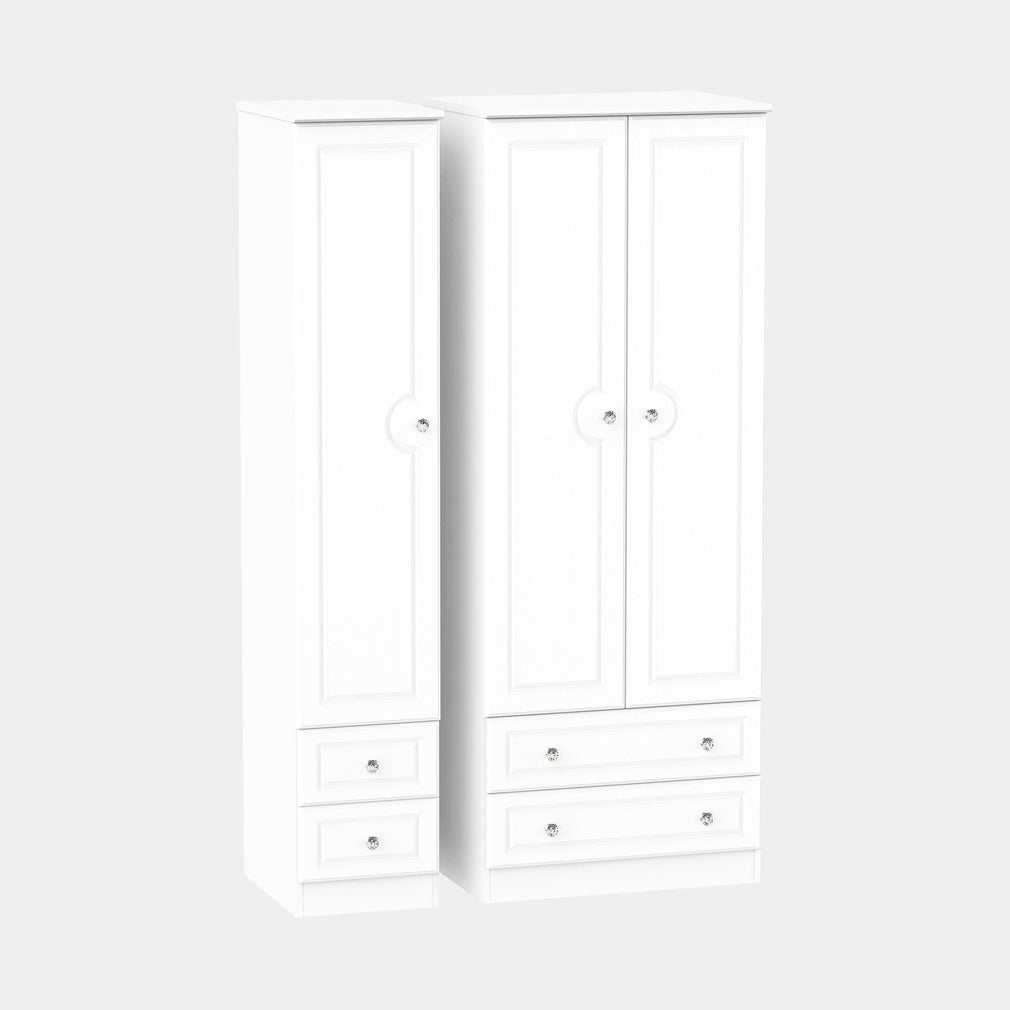 Penshurst - Wardrobe With Drawers 111cm 3 Door 4 Drawer