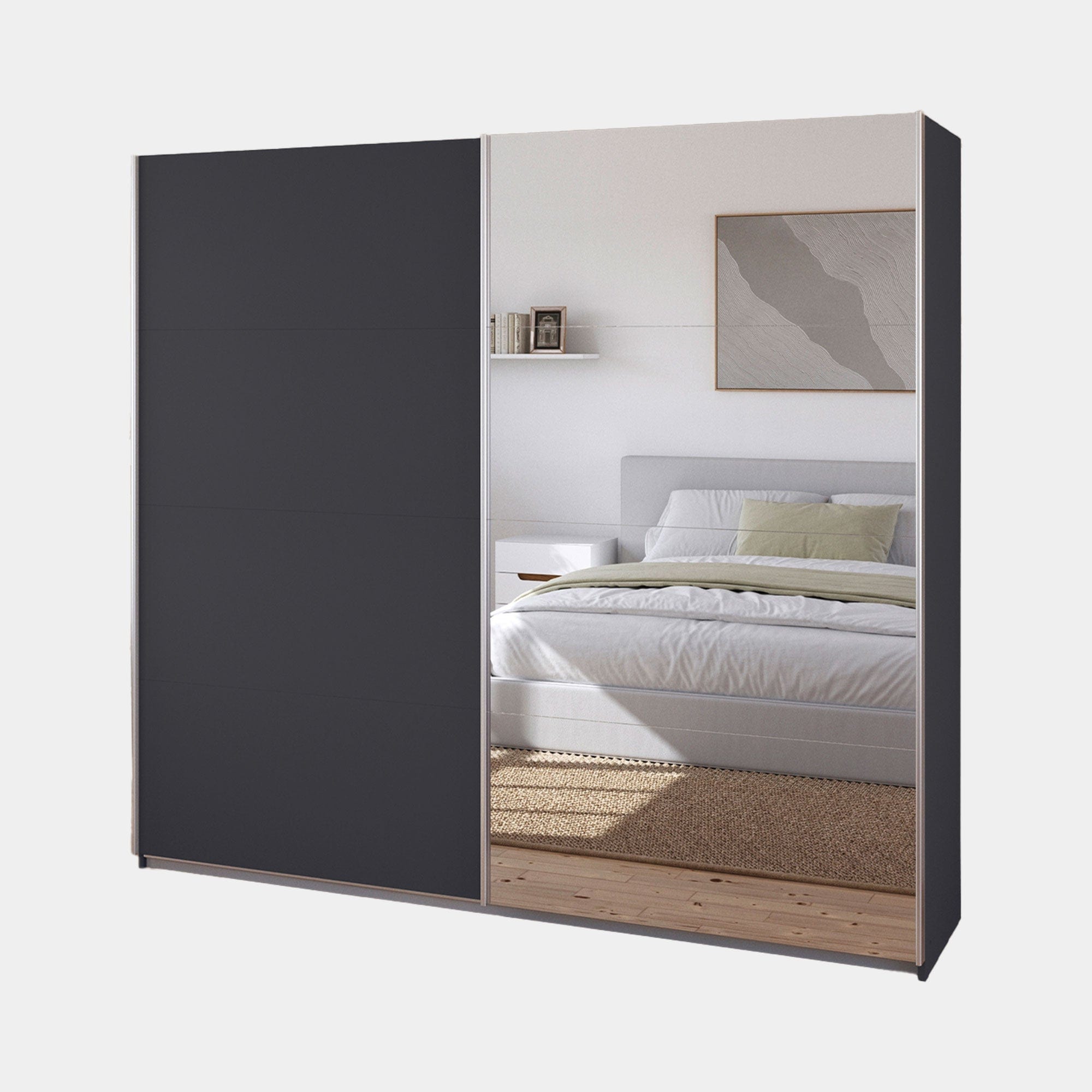 Piave - 54J1 136cm 2 Door /1 Mirror Sliding Robe Colour Front