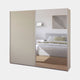 Piave - 5896 181cm 2 Door/1 Mirror Sliding Robe Glass Front in Champagne/Champagne Glass AG498