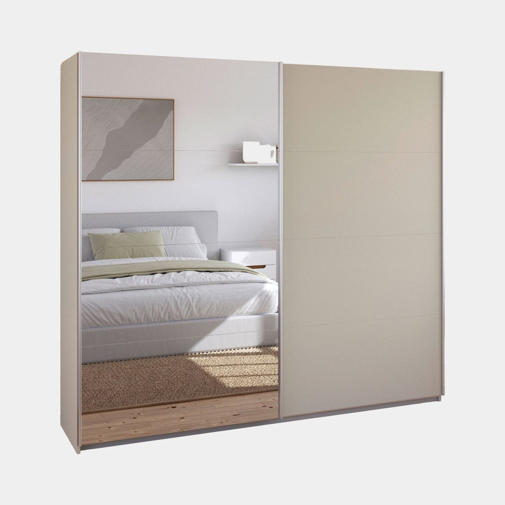 Piave - Sliding 2 Door Wardrobe With Mirror
