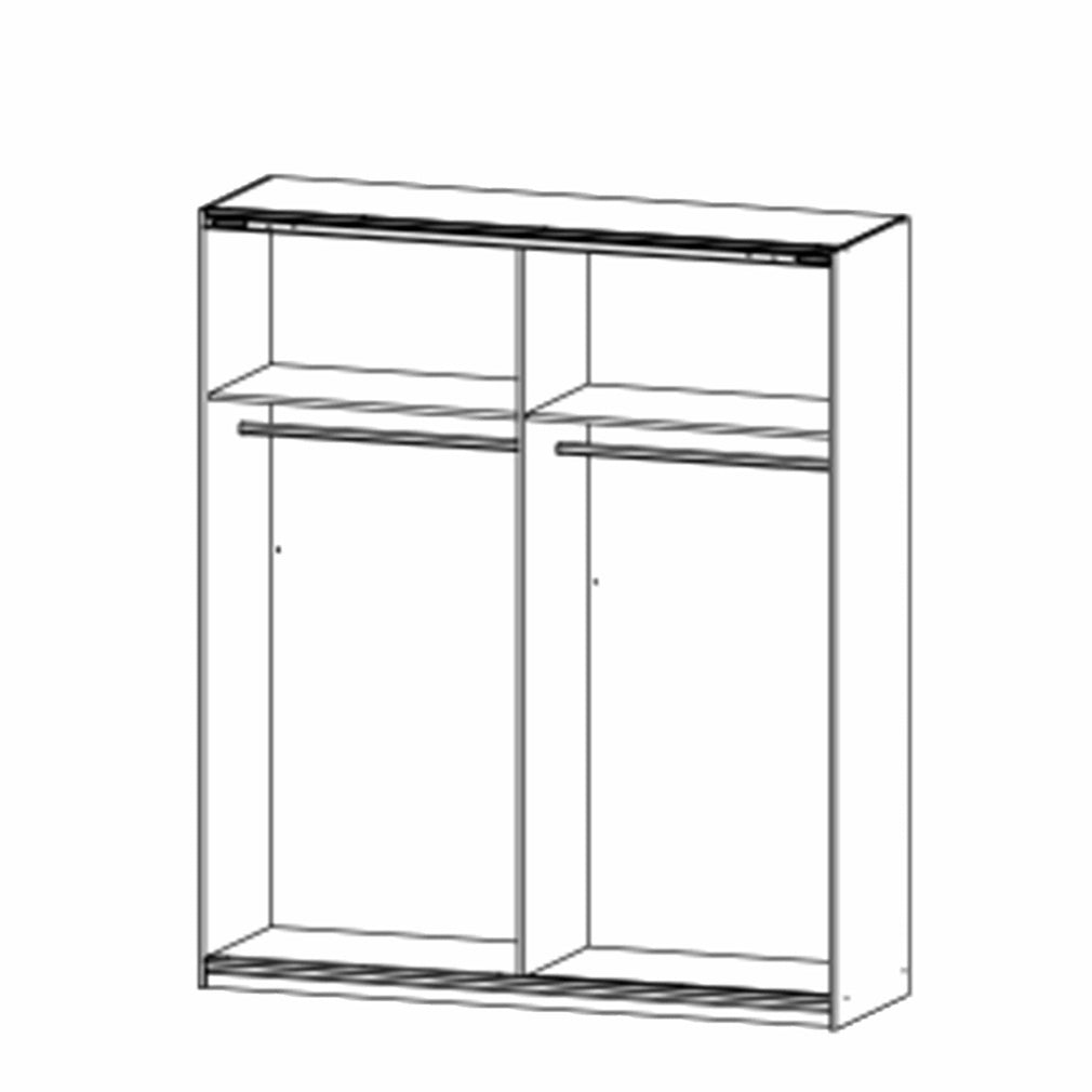 181cm 2 Door Sliding Robe AN849 White/Mirror (Self Assembly Required)