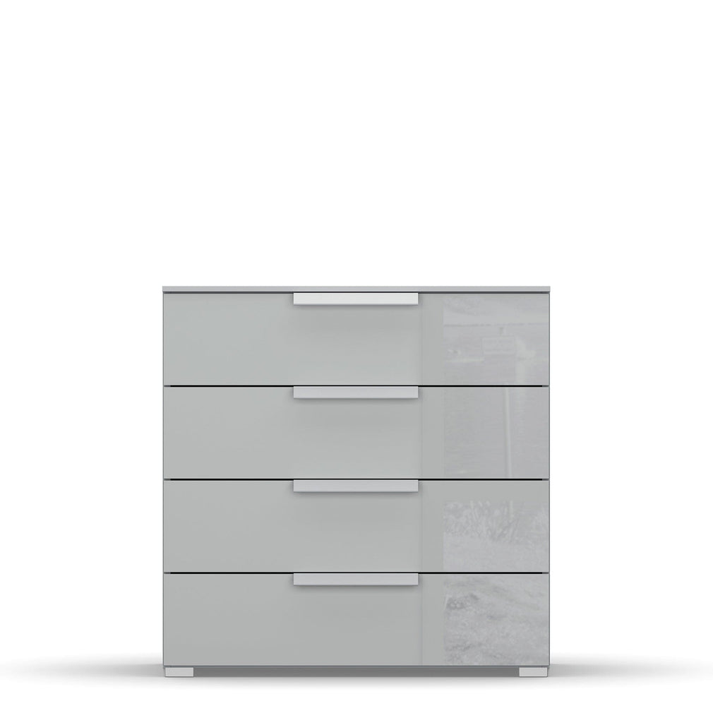 Santorini - 80cm 4 Drawer Chest With Colour Glass Front