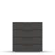 Santorini - 80cm 4 Drawer Chest With Colour Glass Front