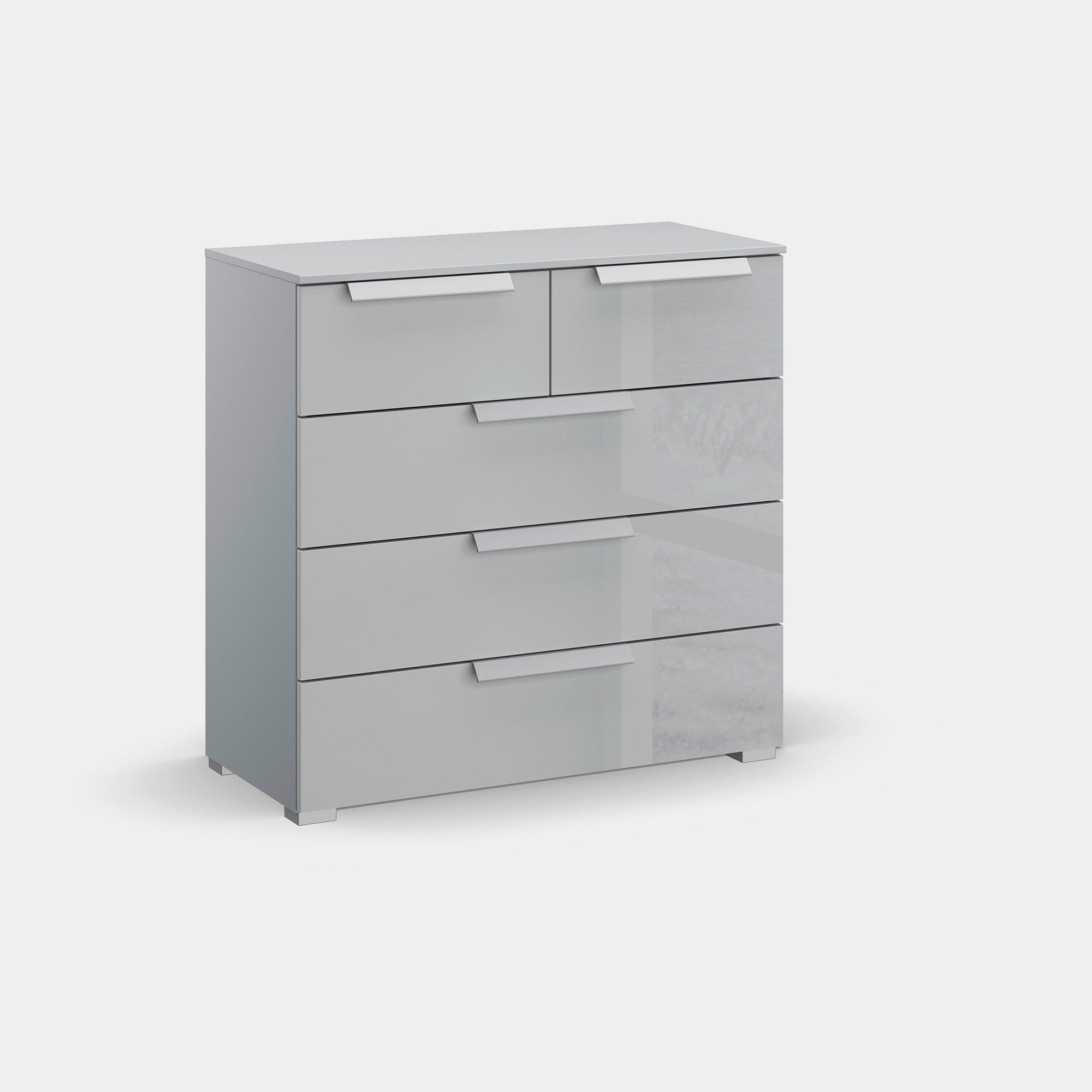 Santorini - 80cm 5 Drawer Chest With Colour Glass Front
