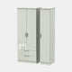 Stanford - Wardrobe With Drawers 111cm 3 Door 2 Large Drawer Kaschmir High Gloss