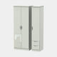 Stanford - Wardrobe With Drawers 111cm 3 Door 2 Small Drawer Kaschmir High Gloss