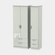 Stanford - Wardrobe With Drawers 111cm 3 Door 4 Drawer Kaschmir High Gloss