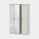 Stanford - Wardrobe With Mirror 111cm 3 Door 1 Mirror Kaschmir High Gloss