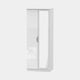 Stanford - Tall Mirror Door Robe White High Gloss Fronts And Base