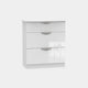 Stanford - 3 Drawer Chest of Drawers, Deep White High Gloss