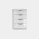Stanford - 4 Drawer Midi Chest White High Gloss Fronts And Base
