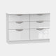 Stanford - 6 Drawer Midi Chest White High Gloss Fronts And Base