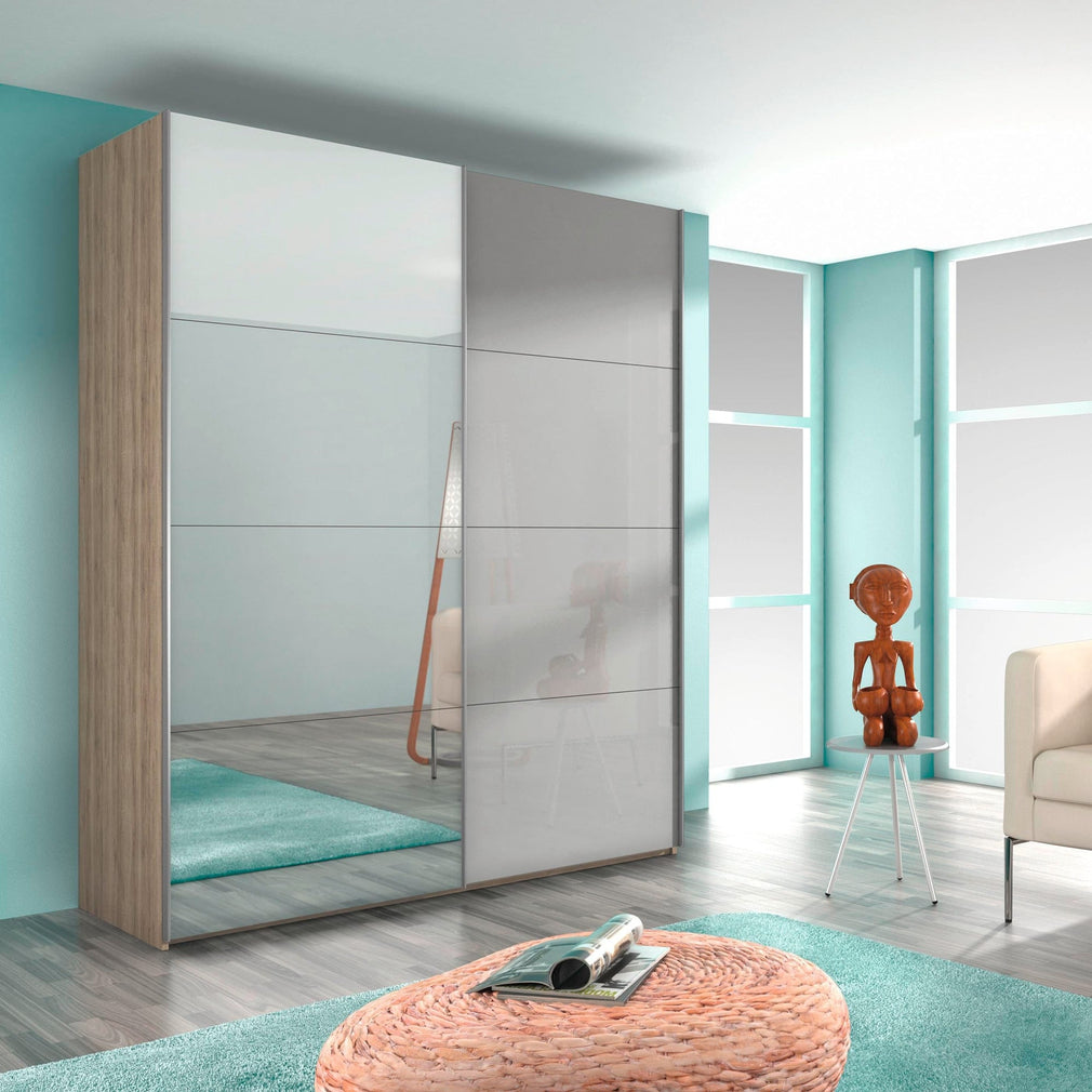 Turin - Sliding 2 Door Wardrobe With Mirror