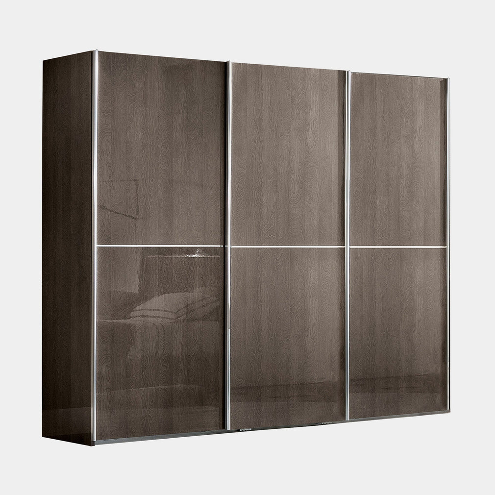 Treviso - Sliding Door Wardrobe, Silver Grey 279cm 3 Door