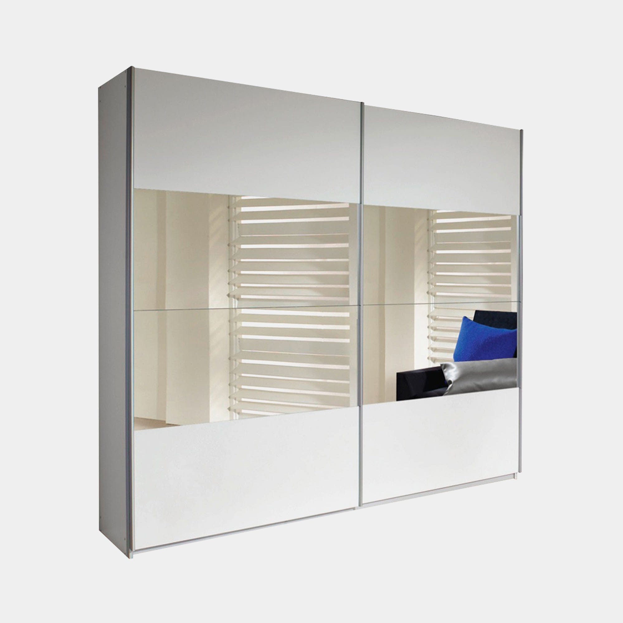 181cm Gliding 1 Mirror/1 Wooden Door Robe (Self Assembly Required)