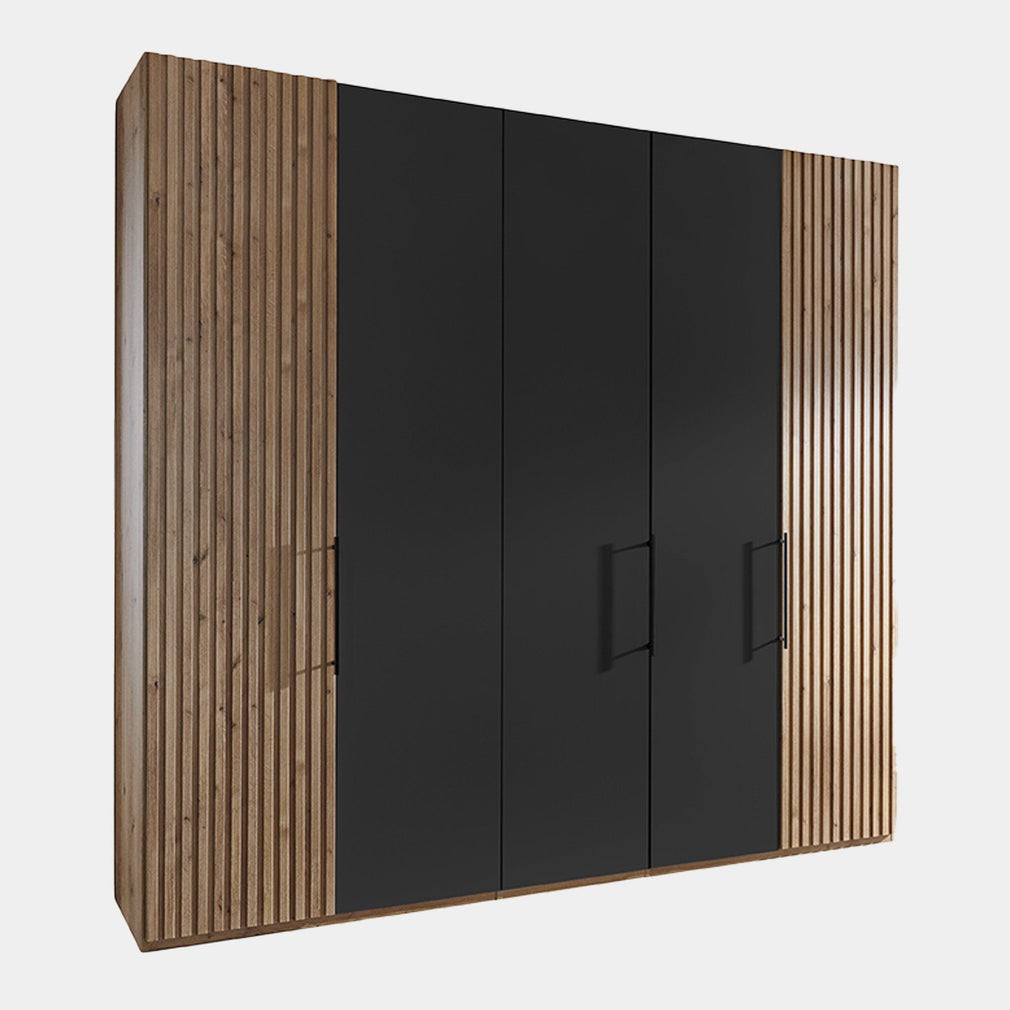 Lakewood - Wardrobe, Panelled 250cm 5 Door