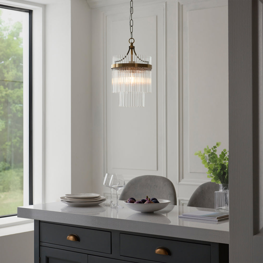 Lille Antique Brass - Pendant Ceiling Light