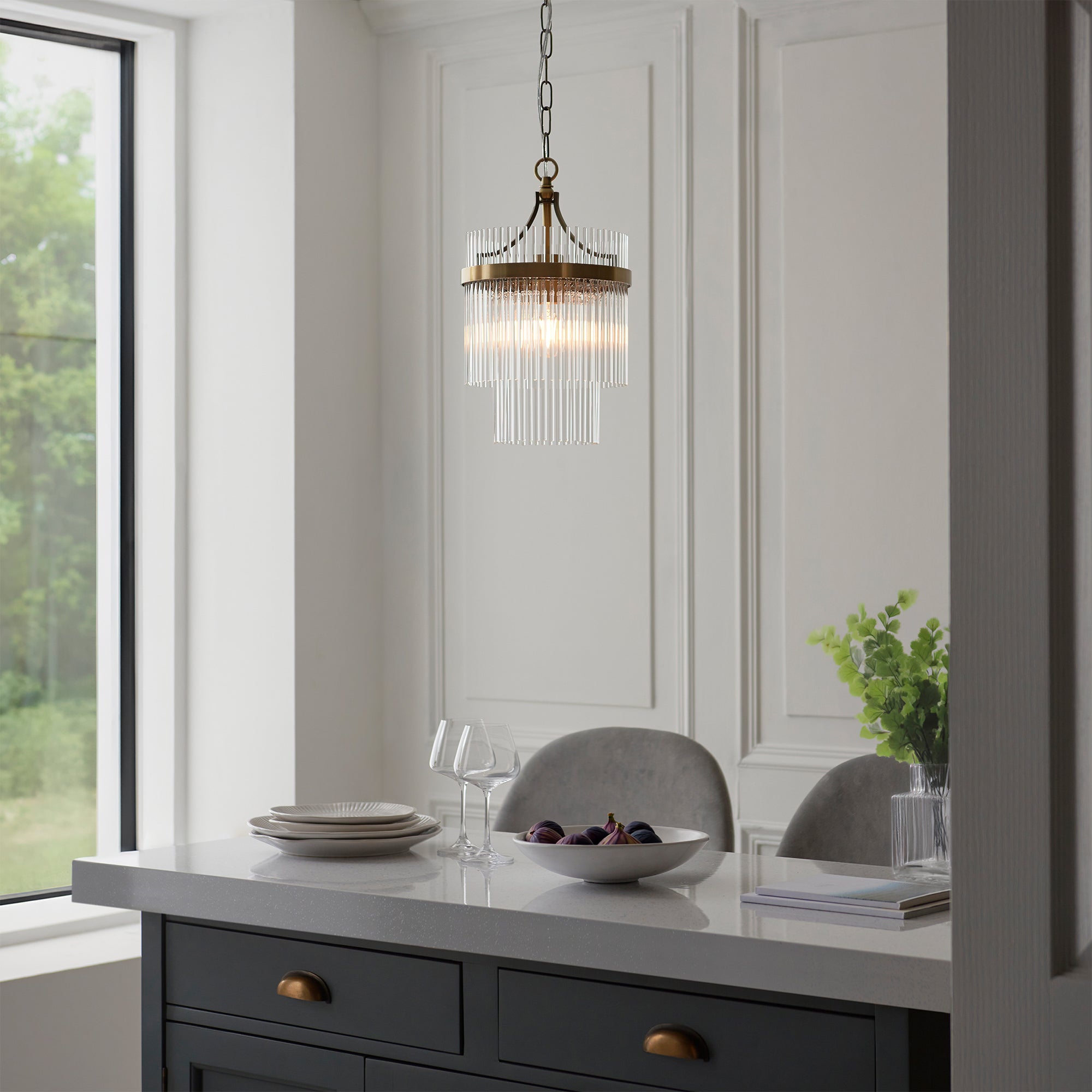 Lille Antique Brass - Pendant Ceiling Light