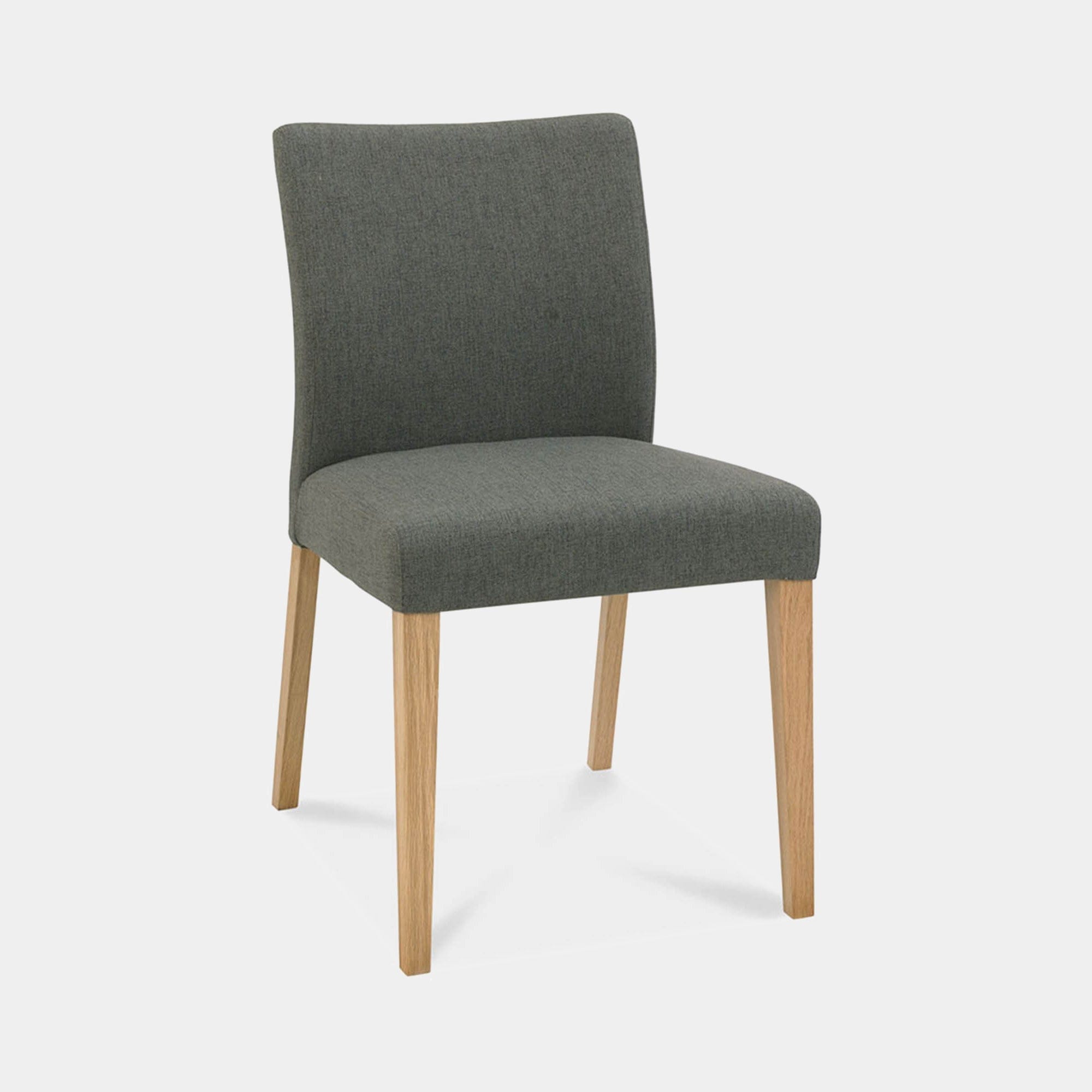 Bremen - Upholstered Dining Chair In Black Gold Fabric With Oak Finish