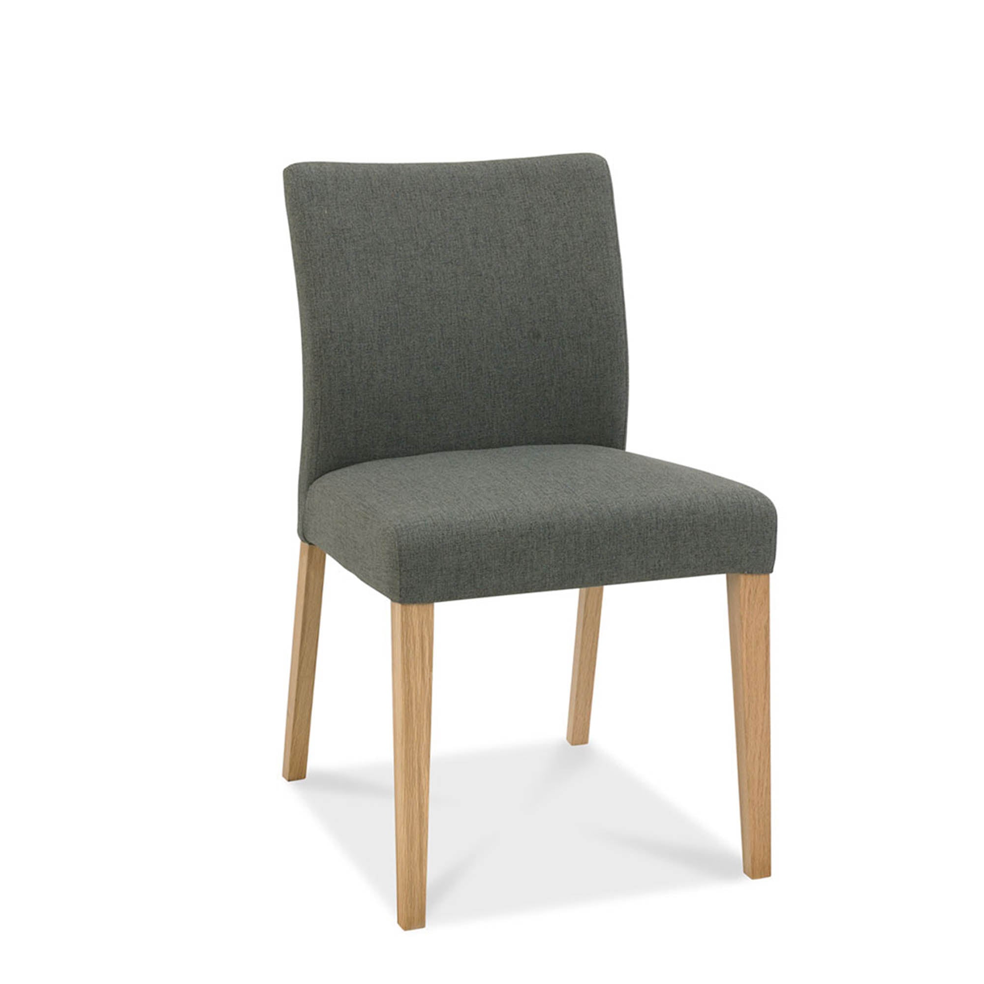 Bremen - Upholstered Dining Chair In Black Gold Fabric With Oak Finish