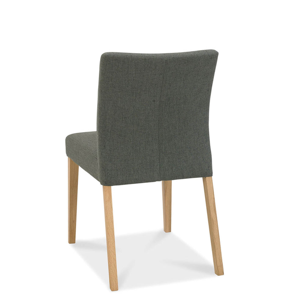 Bremen - Upholstered Dining Chair In Black Gold Fabric With Oak Finish