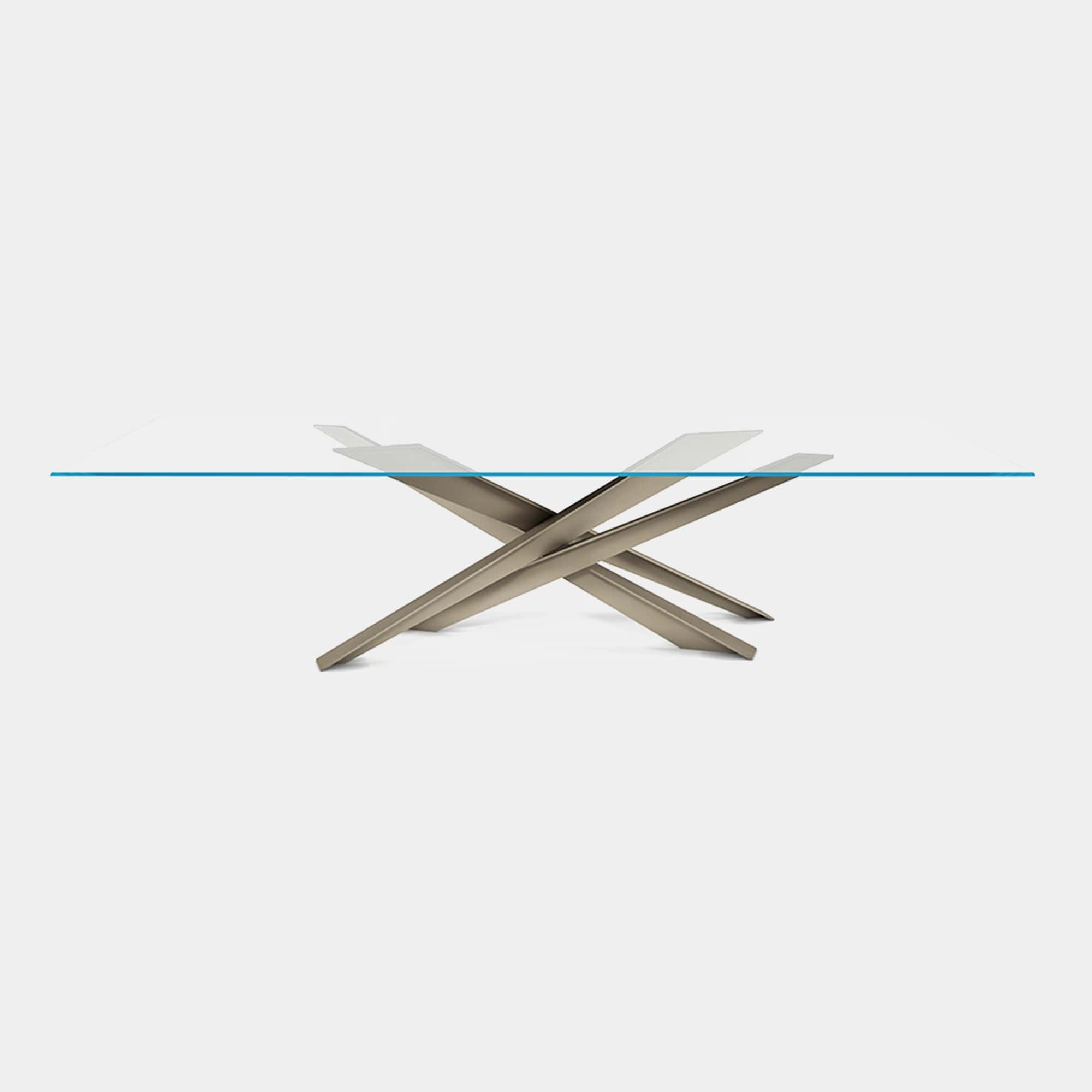 Cattelan Italia Lancer - Dining Table SAG Curved 240cm x 120cm x 74h In GFM69 Graphite Base