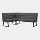 Matera - Corner Dining Bench, Faux Leather Grey
