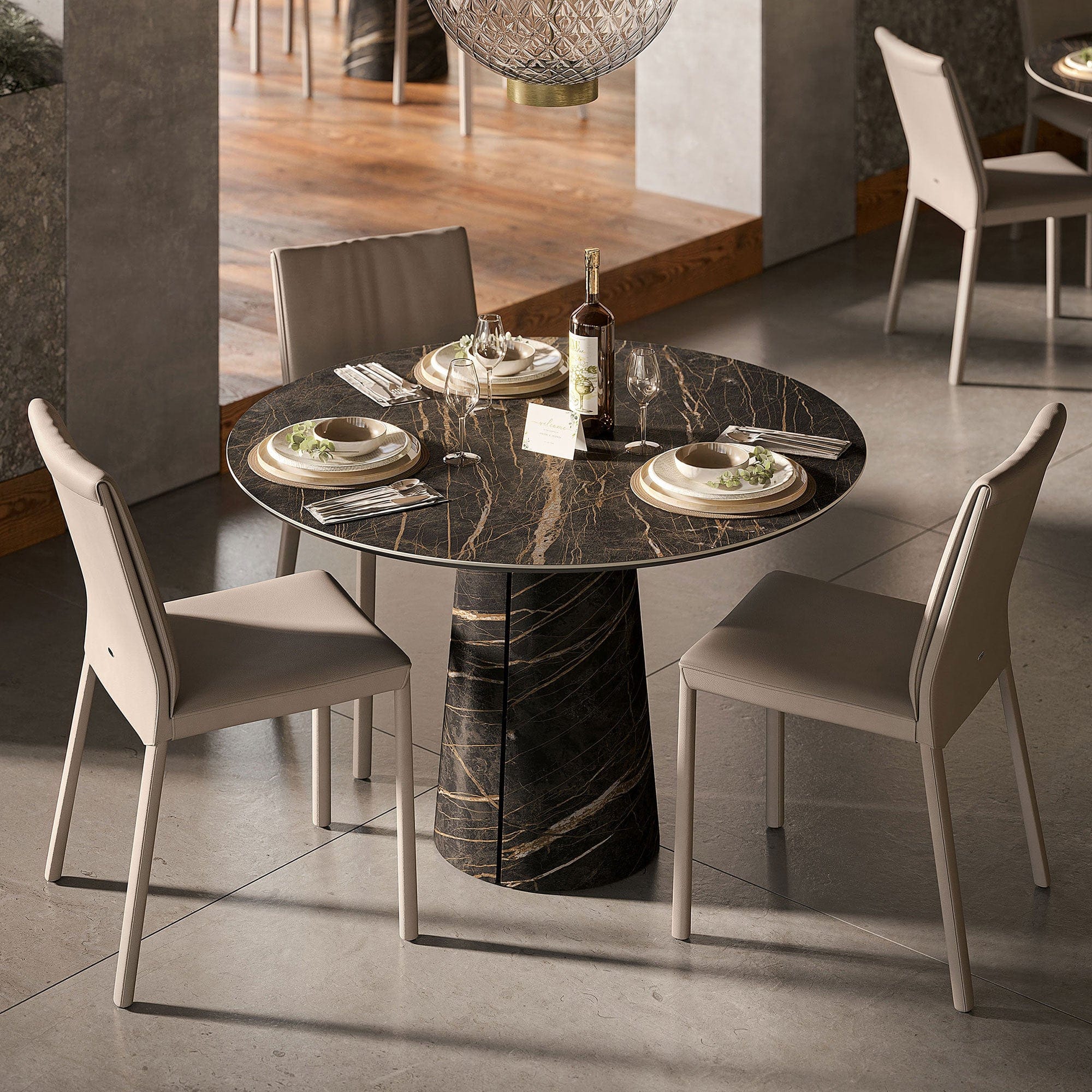 Cattelan Cuba Bistrot - Round Dining Table In Keramik 118cm