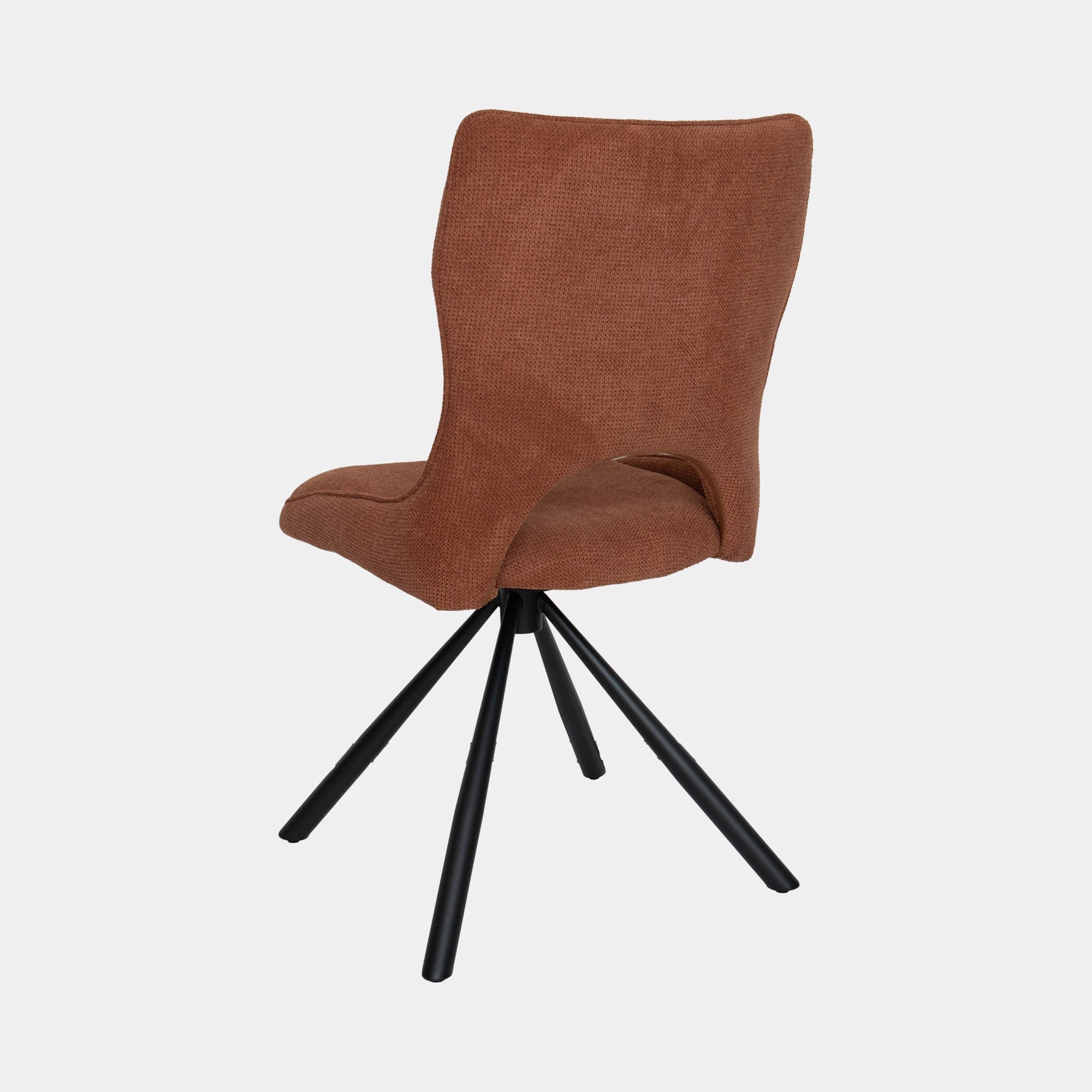 Carlo - Swivel Dining Chair In Fabric Rust