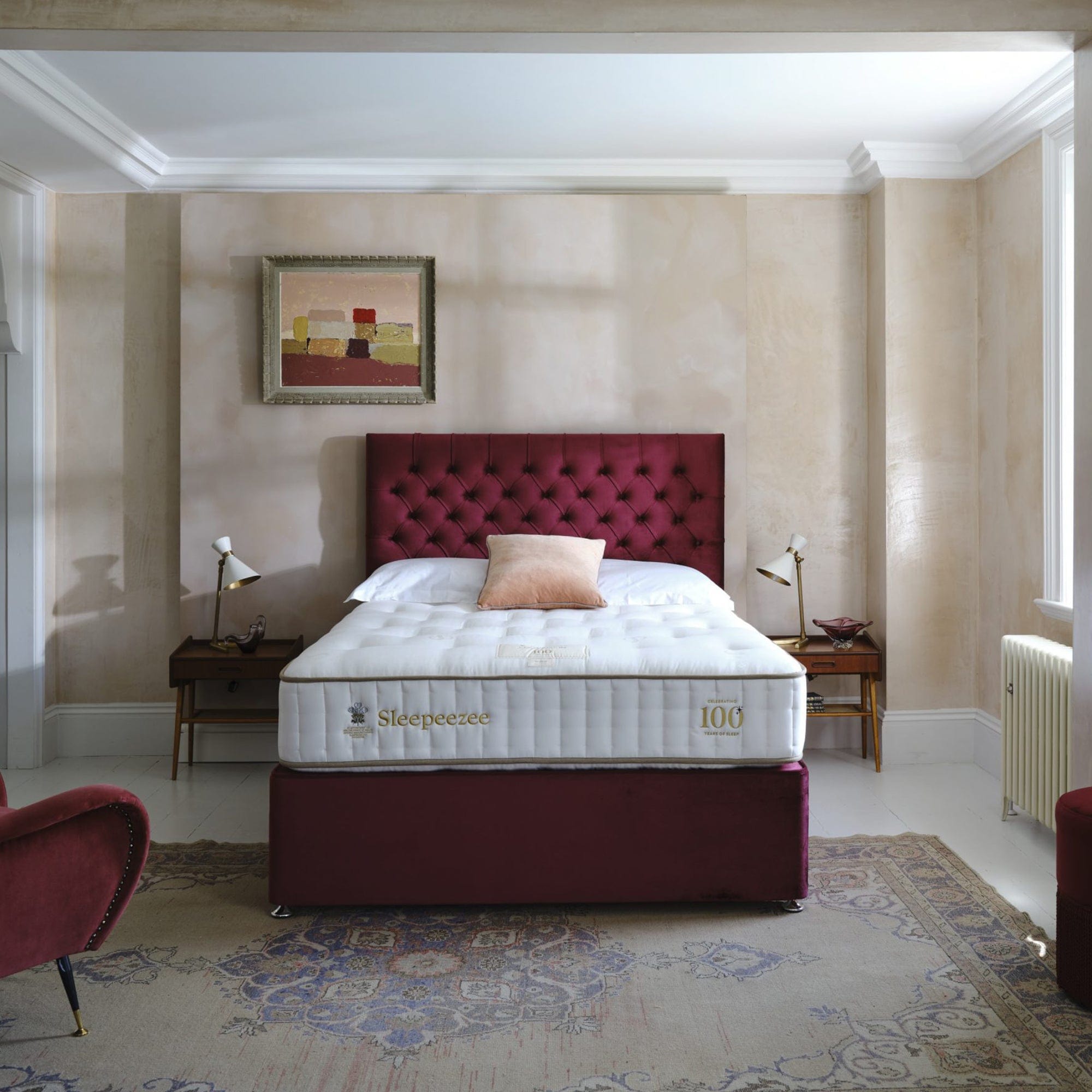 Sleepeezee Centurial 02 - Mattress & Base Set 180cm (Super King) End Lift Ottoman Set