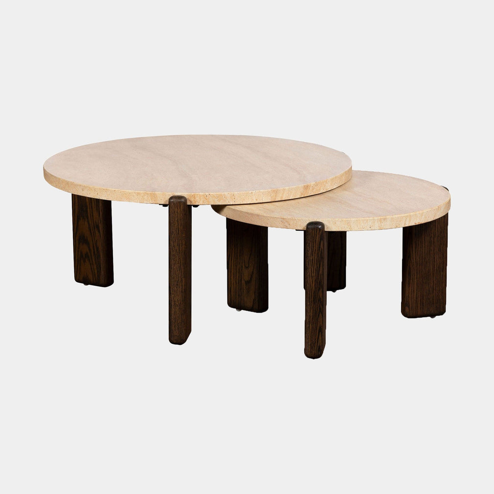 Calvin - Faux Travertine Coffee Table