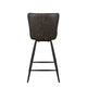 Swivel Bar Stool In Dark Grey PU
