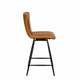 Swivel Bar Stool In Tan PU