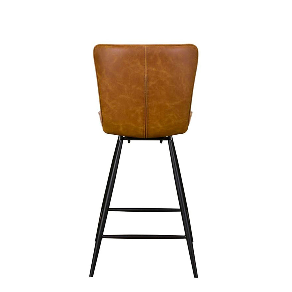 Swivel Bar Stool In Tan PU