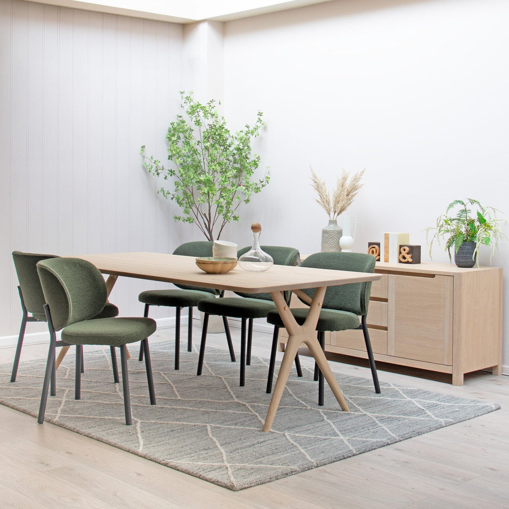 180cm Dining Table With Brass Details, Edge Profile 3
