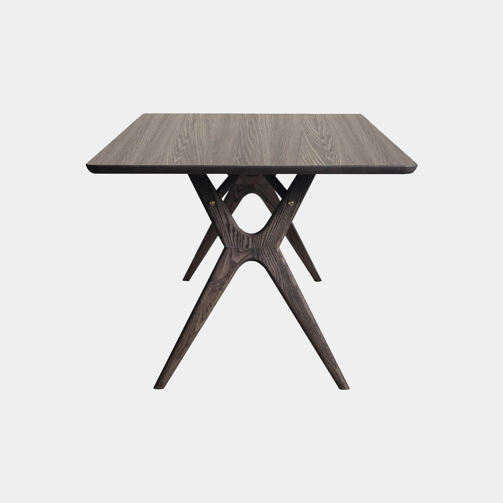 180cm Dining Table With Brass Details, Edge Profile 3