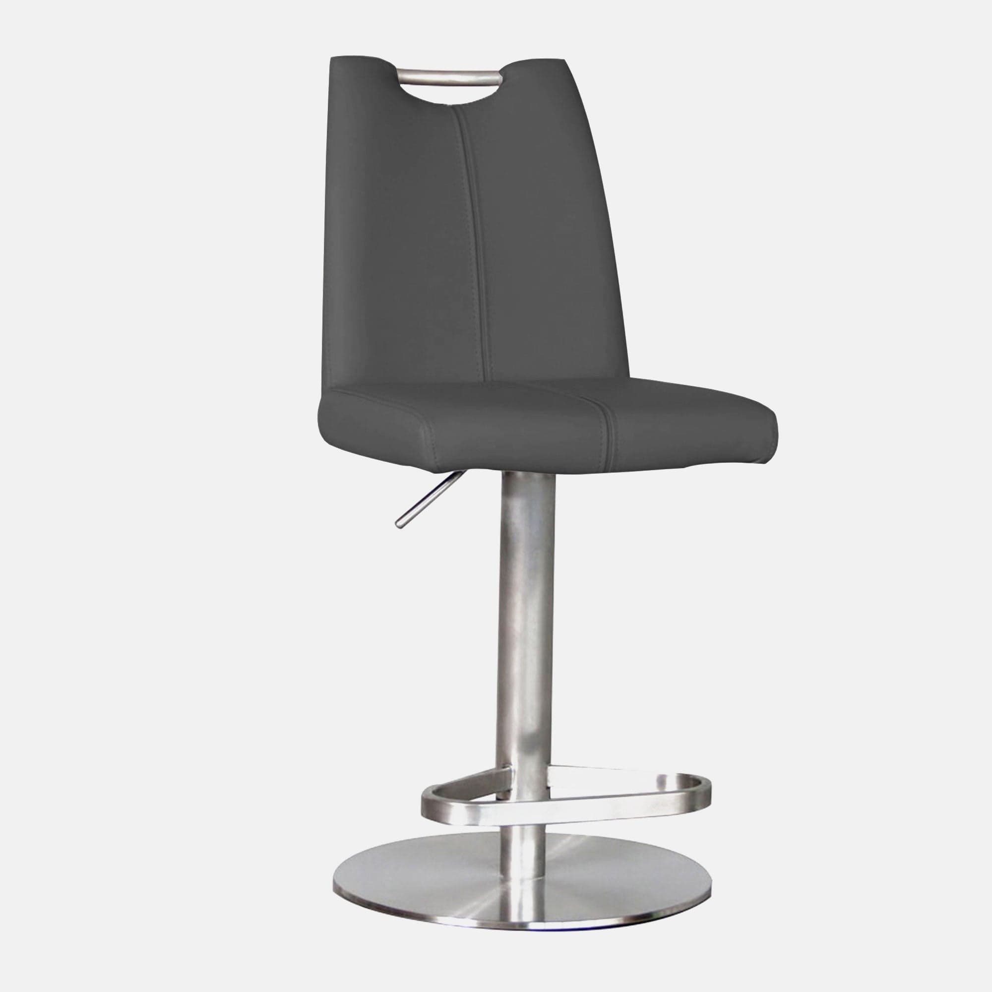 Dark Grey PU Bar Stool (Assembly Required)
