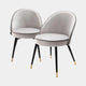Eichholtz Cooper - Dining Chair Set Of 2, Fabric Roche Light Grey Velvet Roche Dark Grey Piping