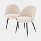 Eichholtz Cooper - Dining Chair Set Of 2, Fabric Boucle Cream