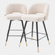 Eichholtz Cliff - Swivel Bar Stools Set Of 2, Fabric Boucle Cream