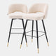 Eichholtz Cliff - Swivel Barstools Set Of 2, Velvet Boucle Cream