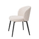 Set Of 2 Dining Chairs Boucle Cream