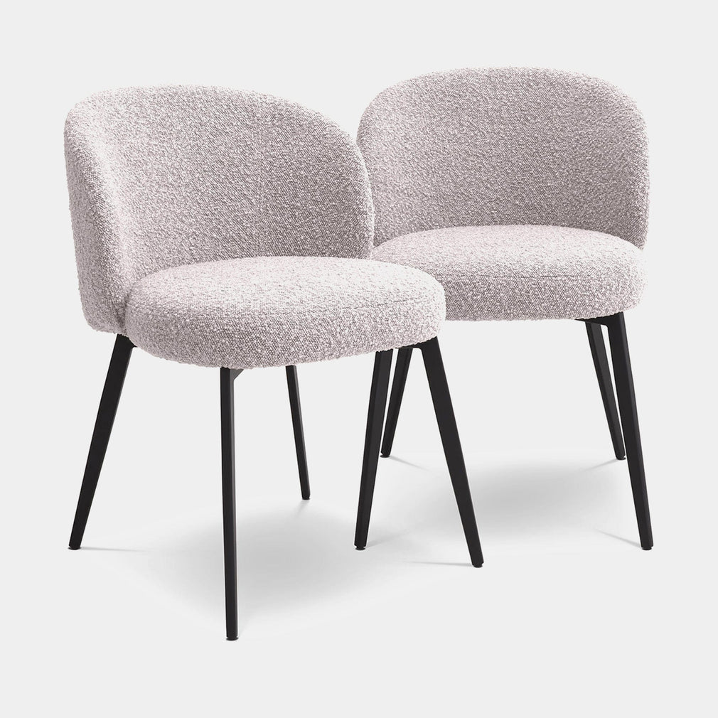 Eichholtz Lloyd - Dining Chairs Set Of 2, Fabric Boucle Grey