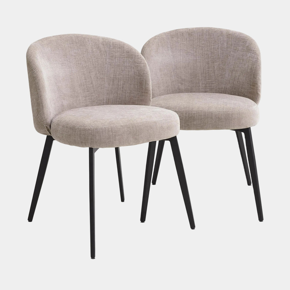 Eichholtz Lloyd - Dining Chairs Set Of 2, Fabric Sisley Grey
