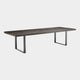 Eichholtz Melchior - Wooden Dining Table Charcoal Oak Veneer Bronze Finish