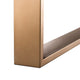 230cm Dining Table Brown Oak Veneer Brushed Brass Finish