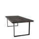 230cm Dining Table Charcoal Oak Veneer Bronze Finish